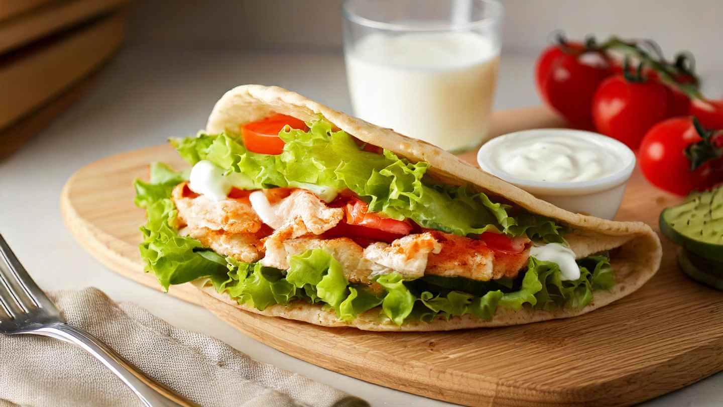 Piadina Proteica Ripiena con pollo adatta alla dieta chetogenica