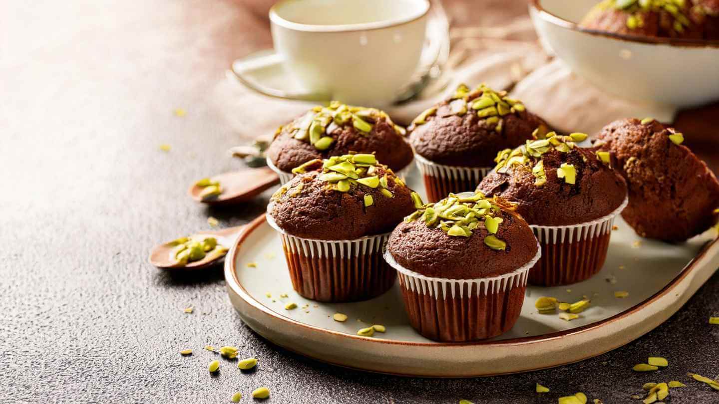 Muffin chetogenici al Cioccolato e Pistacchio