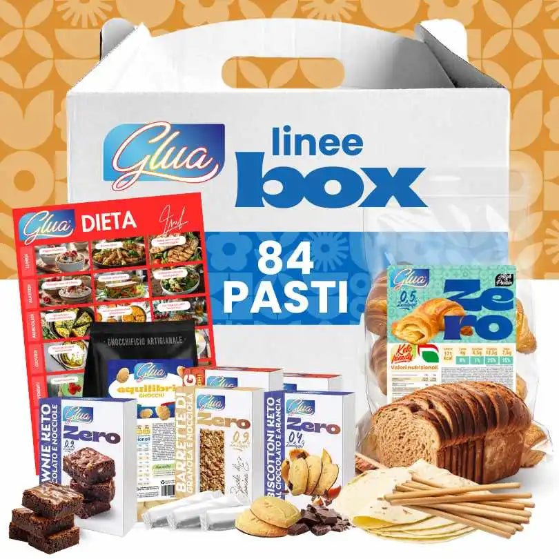 Box completo per un mese di dieta chetogenica con prodotti low carb e nutrienti.