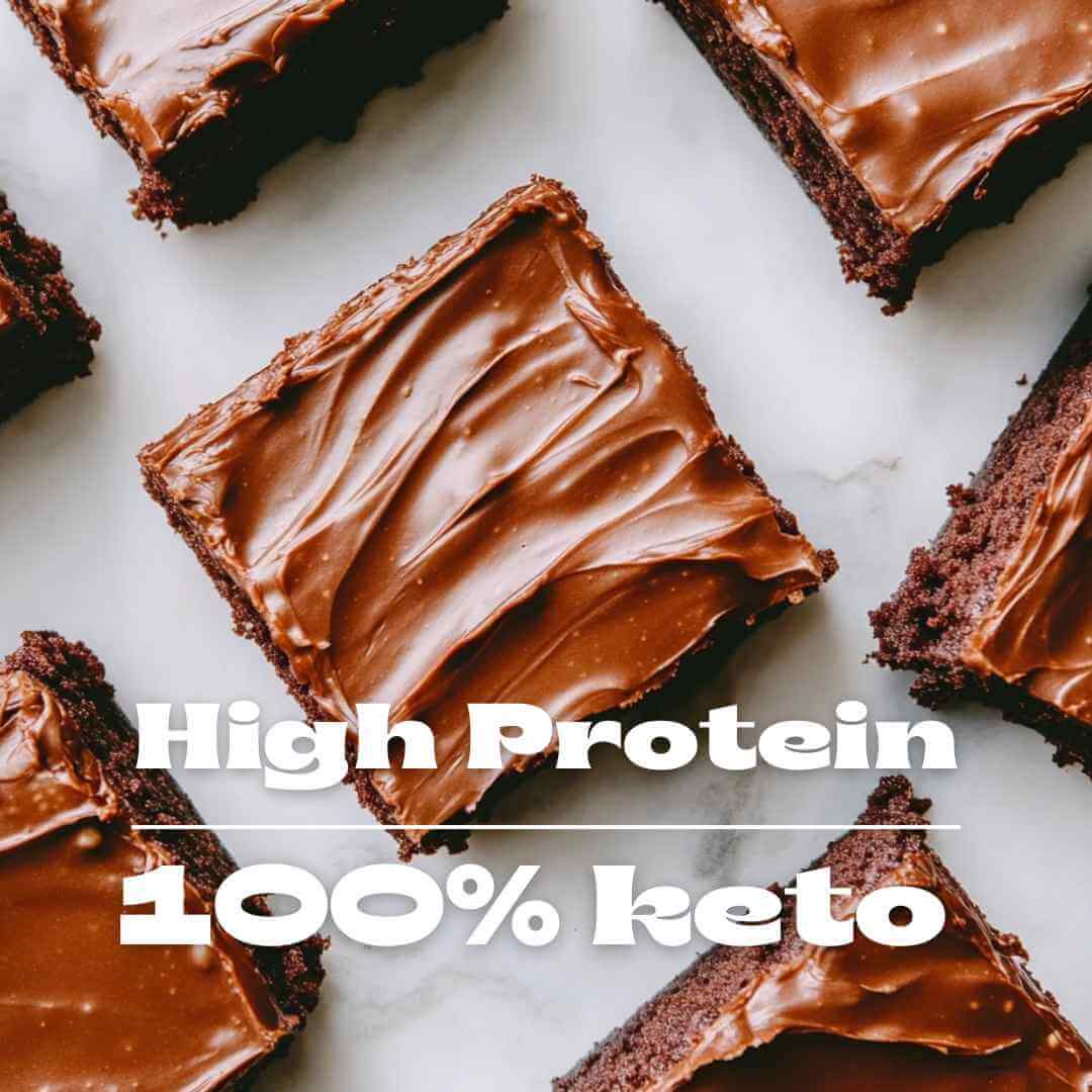 Brownie keto al cioccolato di Glua per una colazione chetogenica in dieta chetogenica