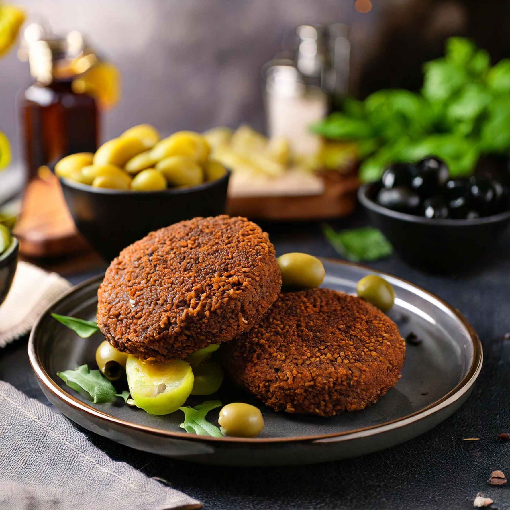 Burger vegano alle olive per la dieta chetogenica