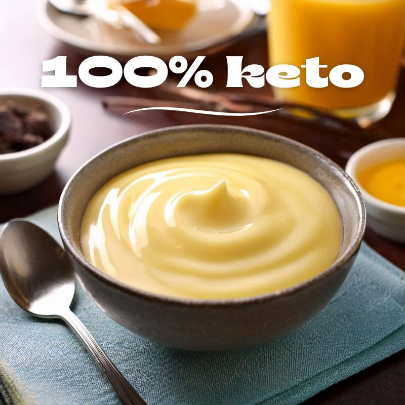 Budino keto proteico alla vaniglia