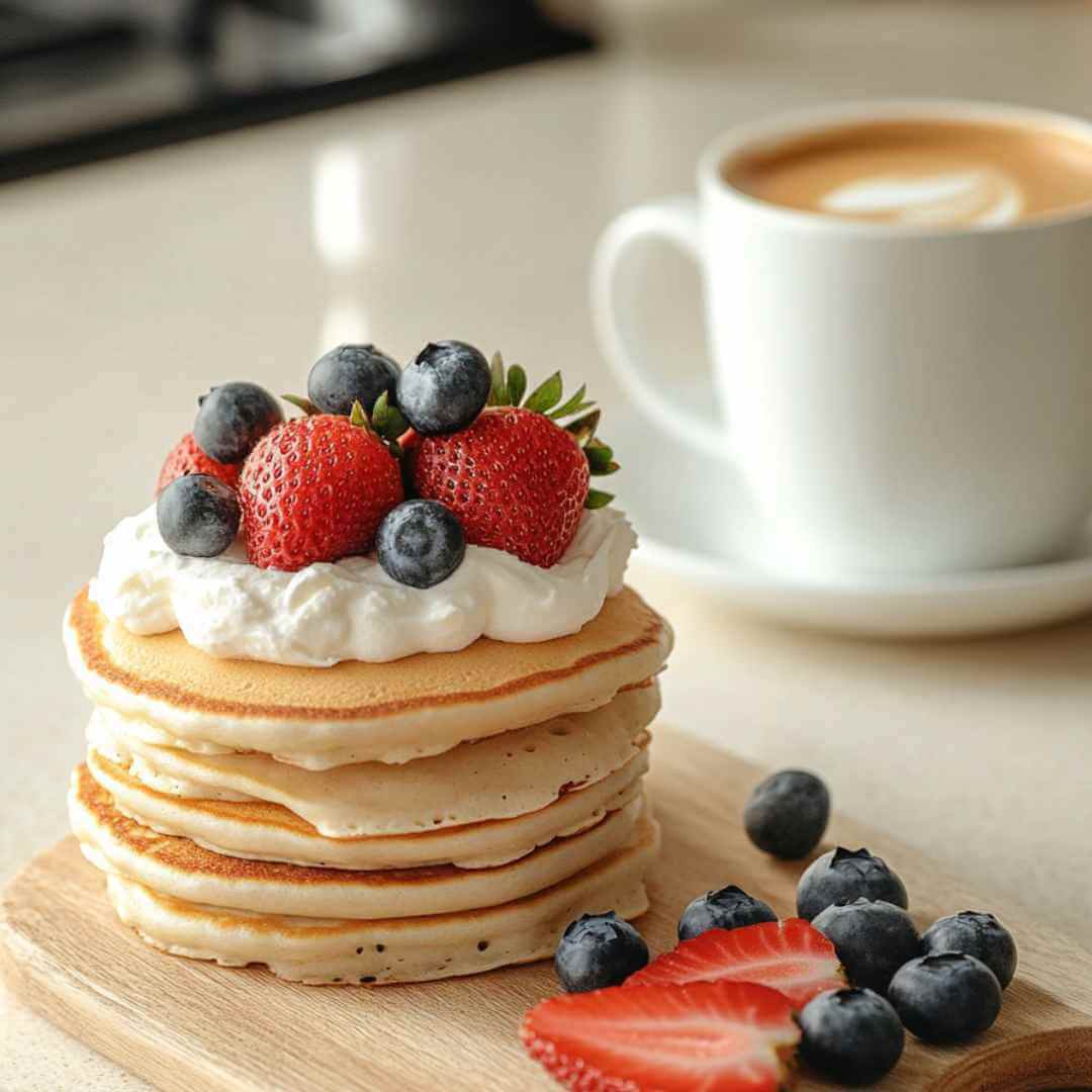 Pancakes preparati con il preparato per pancakes pronti glua